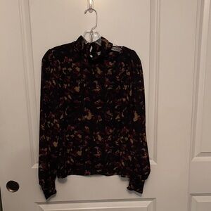 Allison Joy Black Floral Blouse